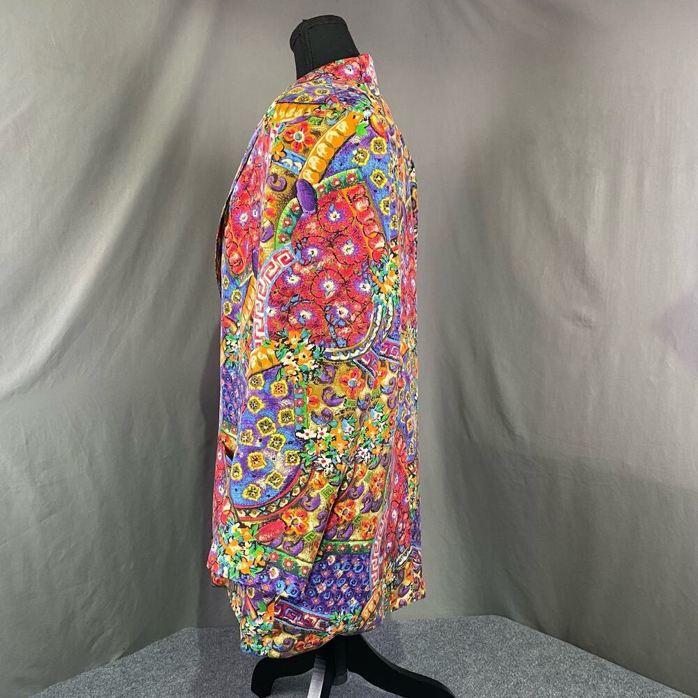 Vintage Diane Von Furstenberg Women’s 10 100% Silk Bohemian Floral Patchwork - Picture 2 of 13